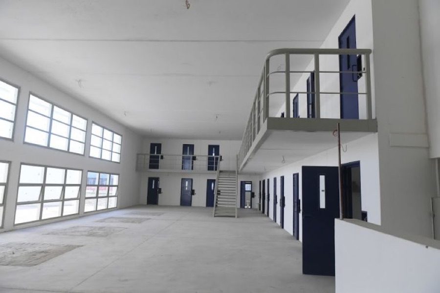 Interior de un pabellón del Complejo Federal de Condenados de Agote, en Mercedes